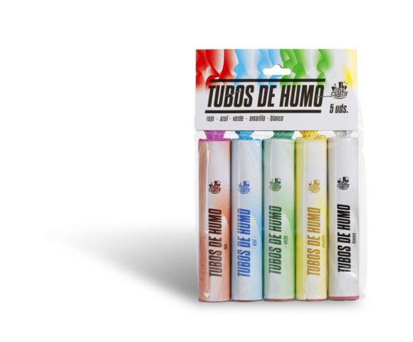 TUBOS HUMOS COLORES 5 UDS.